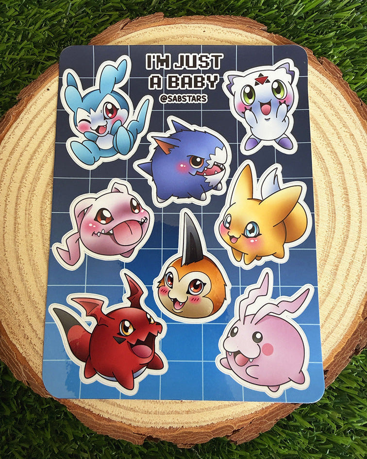 Baby Digimon Sticker Sheet