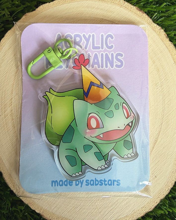 Party Bulbasaur Keychain