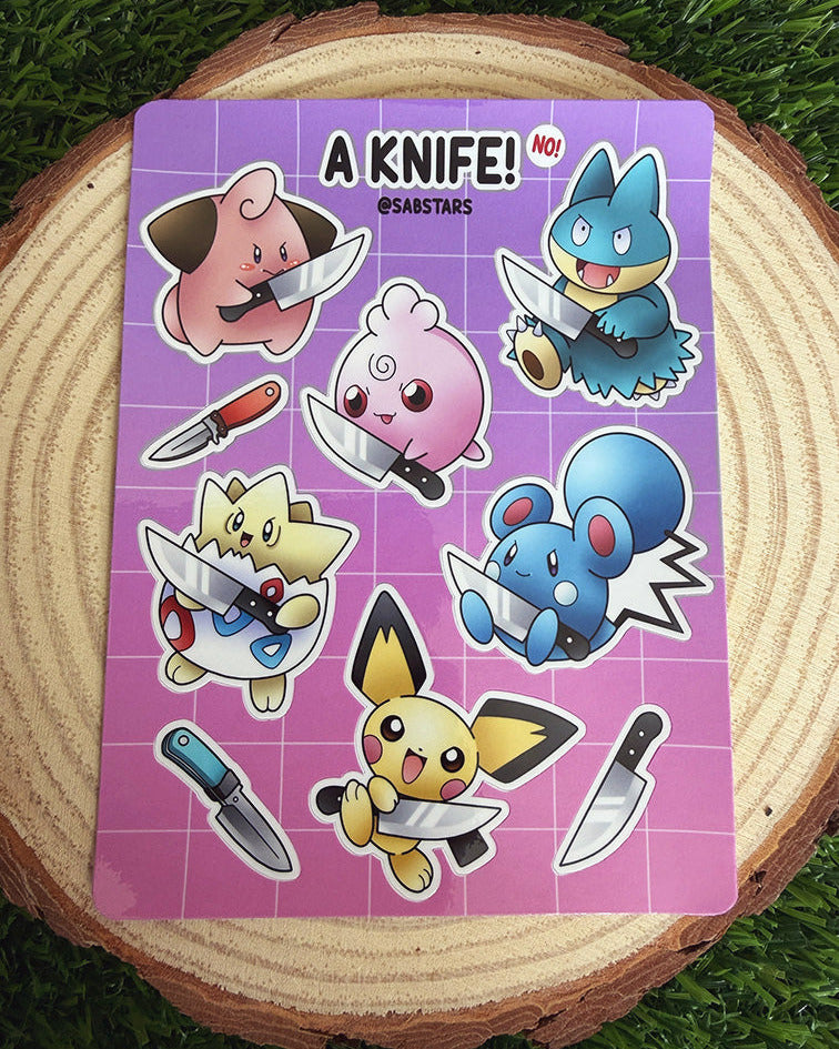 Knife Babies Sticker Sheet