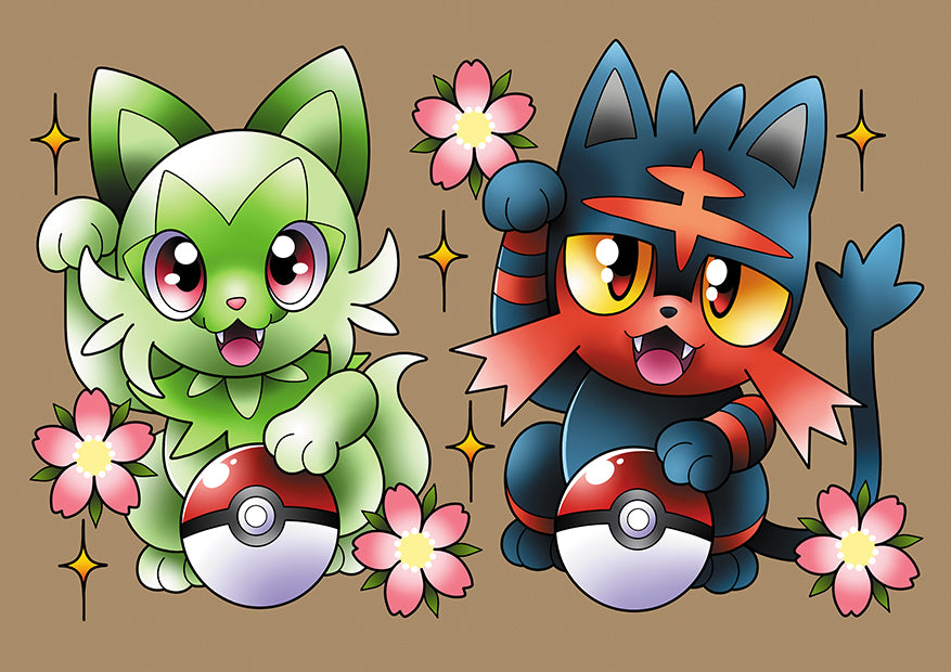 Lucky Cats A4 Print