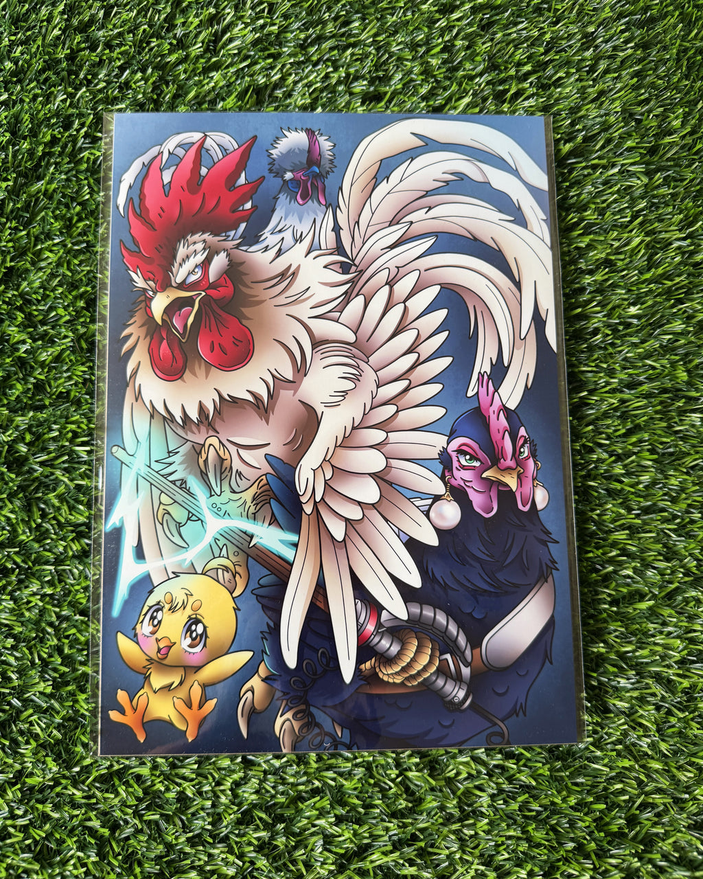 Rooster Fighter A4 Print