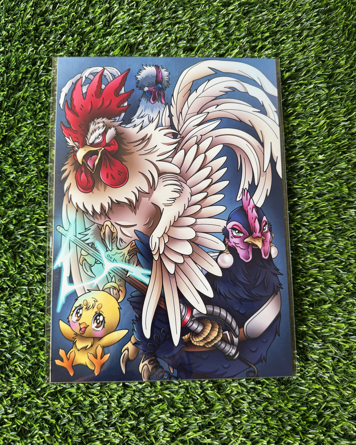 Rooster Fighter A4 Print