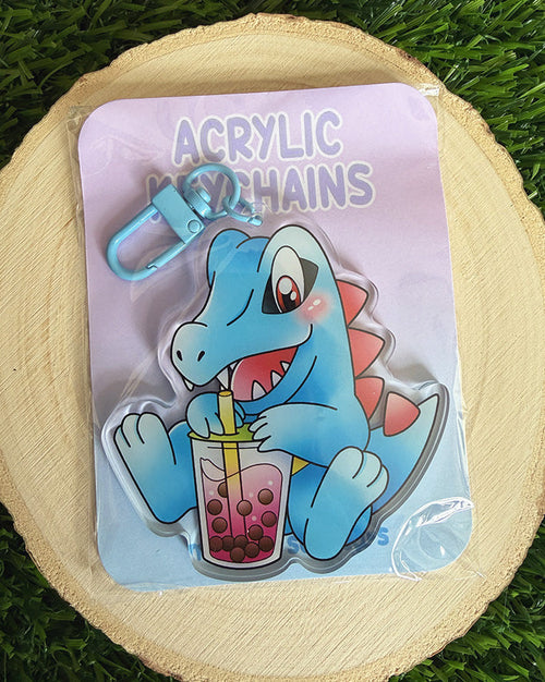 Boba Totodile Keychain